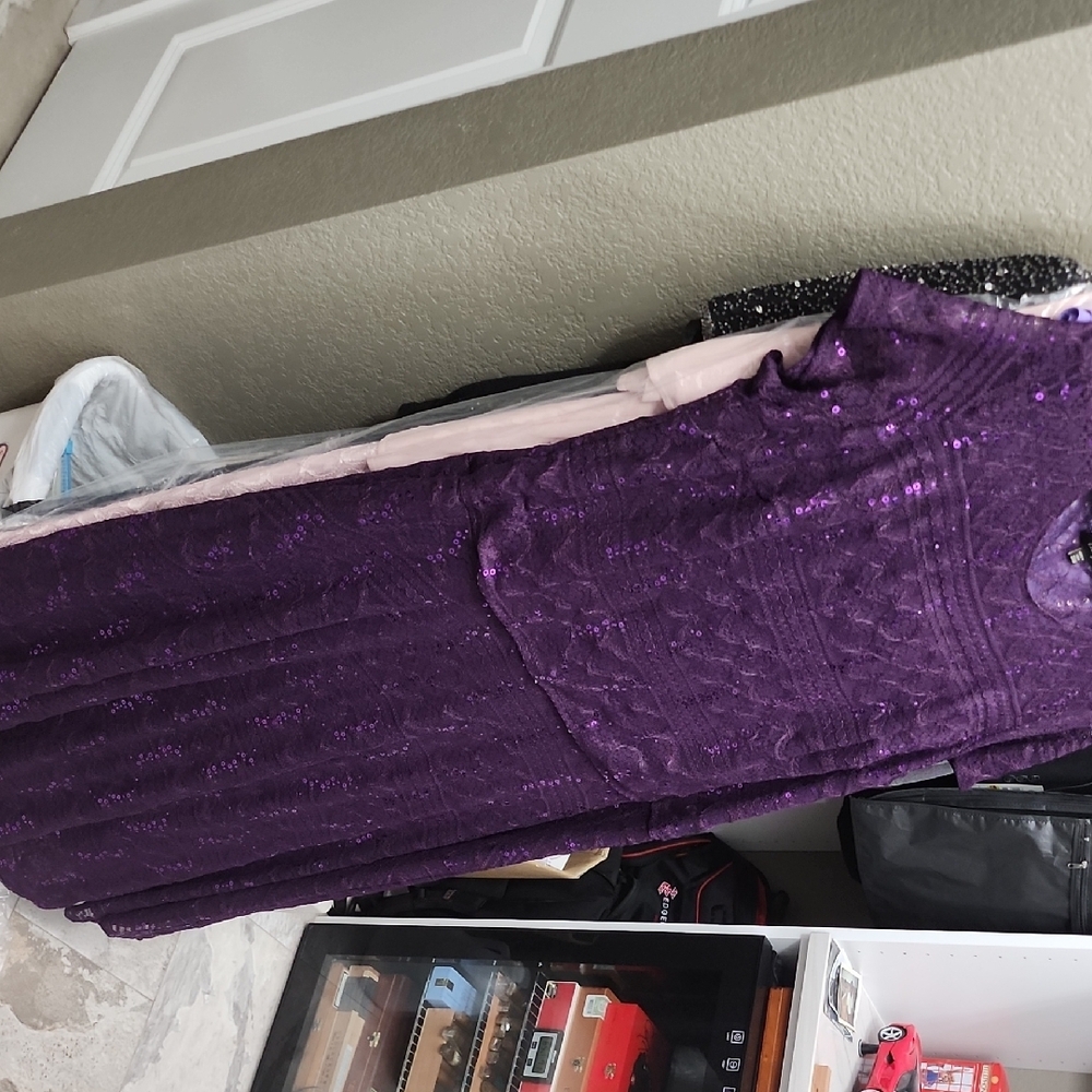 Purple Sequin Gown